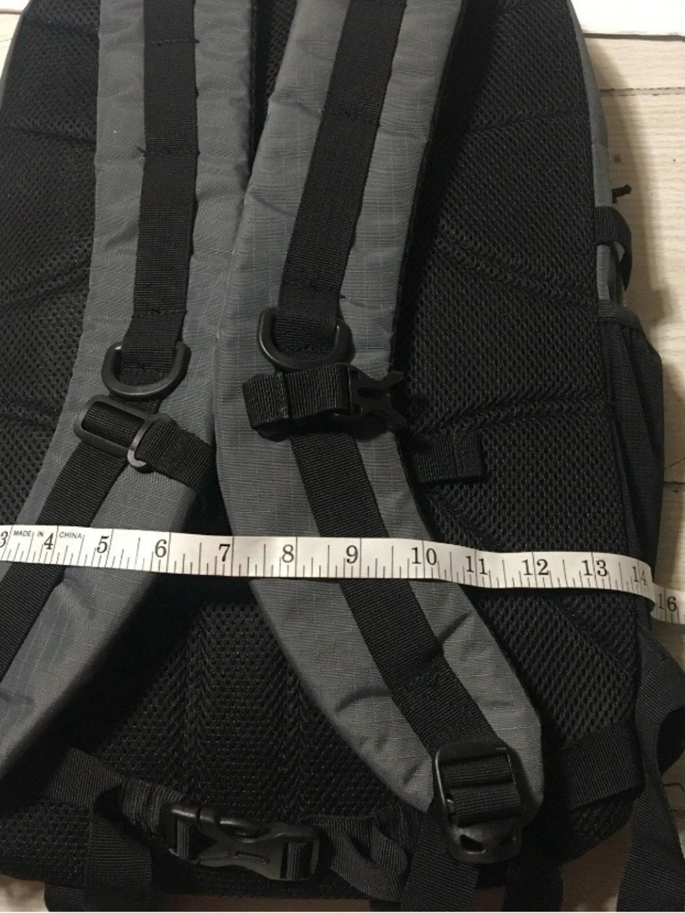 Highland Outdoor Hiking Camping Backpack Daypack Black Gray Bungee Cord Pockets